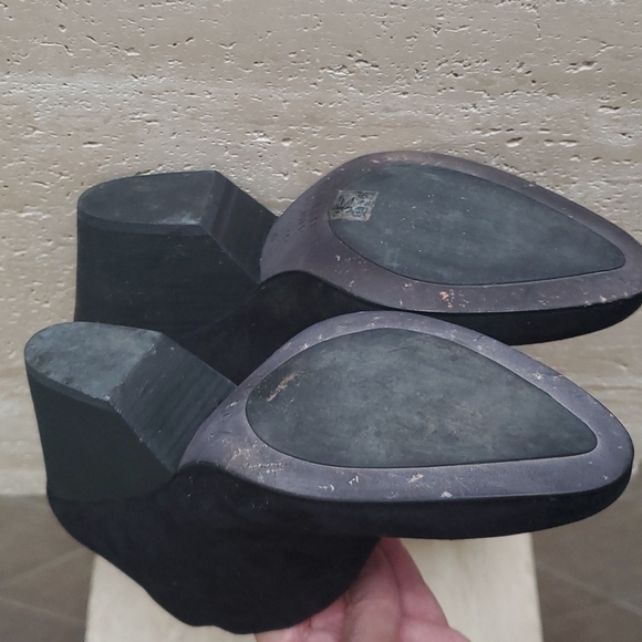 Eileen Fisher Shoes Size 10 Black Suede - Picture 3 of 5